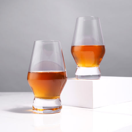 Raye crystal footed scotch glasses viski®