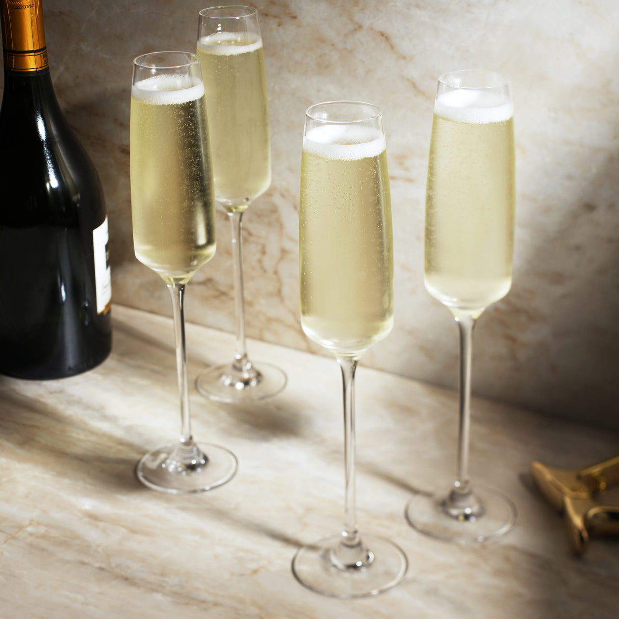 Reserve julien crystal champagne flute glasses viski®