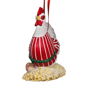 Charming Hen on Nest Ornament