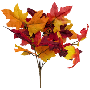 14-Inch Autumn Maple Leaf Bush