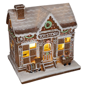 Magical Gingerbread Toy Store Light-Up House