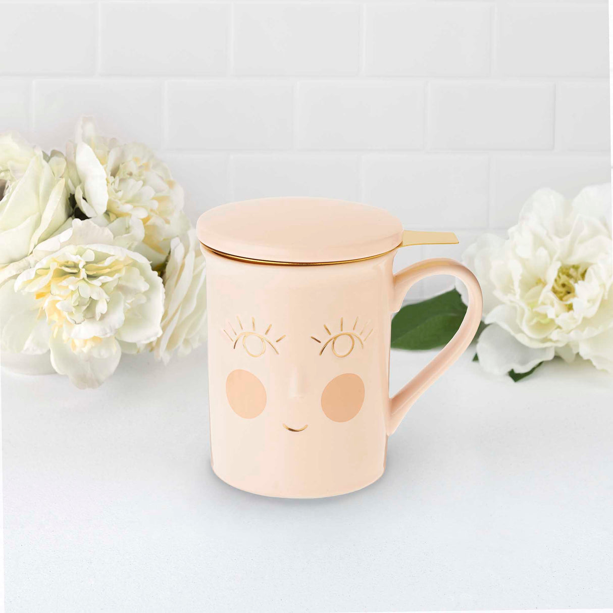 Annette™ hello beautiful ceramic tea mug & infuser by pinky