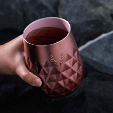 Paragon stainless steel wine tumbler in rose viski®