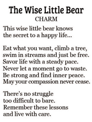 The Wise Little Bear Charm