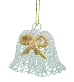 Spunglass Ornament - Gold Reindeer
