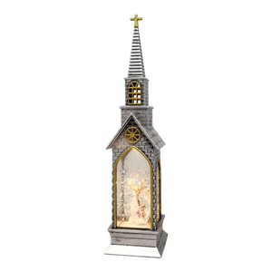 Lighted Church Waterglobe -  Angel