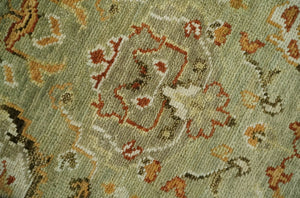 Ready to Ship 8x10, 9x12,10x14 Hand Knotted Green and beige Traditional Vintage Style Antique Wool Rug