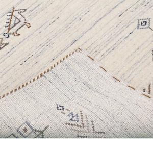 Beige Tribal Center Medallion Hand Loomed Wool Rug