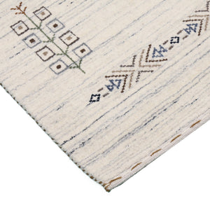 Beige Tribal Center Medallion Hand Loomed Wool Rug
