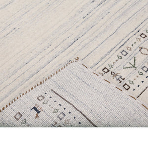 Contemporary Ivory Design Hand Loomed Wool Rug