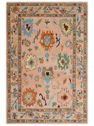 Ready to Ship Hand Tufted Pink Modern Colorful Oushak Rug, Kids, Living Room Rug