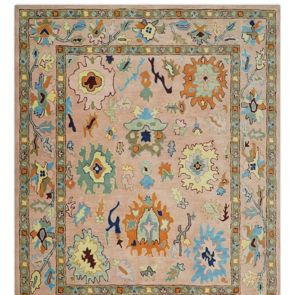 Ready to Ship Hand Tufted Pink Modern Colorful Oushak Rug, Kids, Living Room Rug