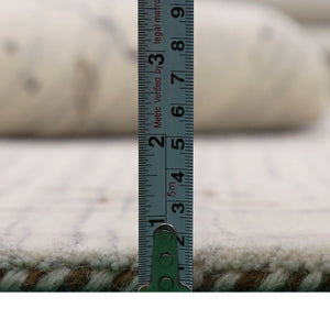 Ivory Gabbeh Border Design Hand Loomed Wool Rug