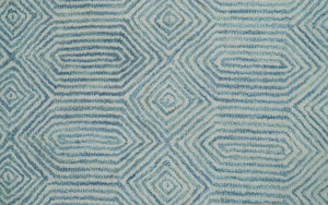 Ready to Ship Teal And Ivory Modern Contemporary Hand Tufted 2x3 Wool Rug
