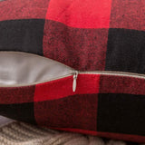 Pack of 1 buffalo-check throw pillow (cover and insert) size 18"x18 with 450g insert