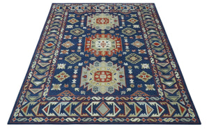 Red, Brown and Olive Traditional Hand knotted Custom Made Wool Area Rug