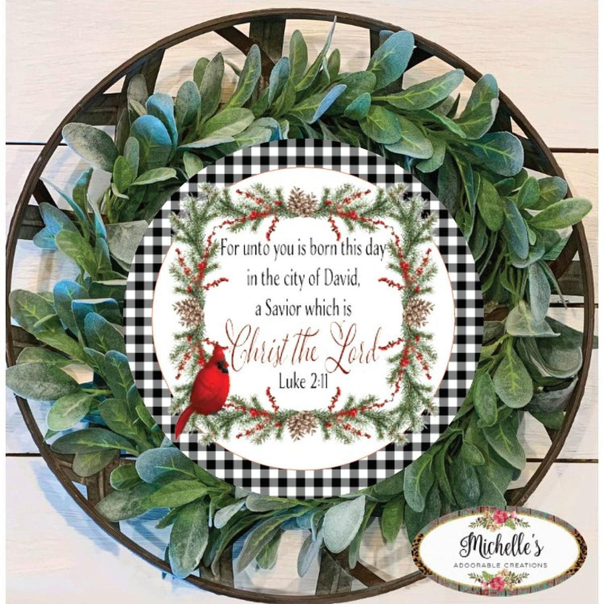 Red Cardinal Christ The Lord Round Sign