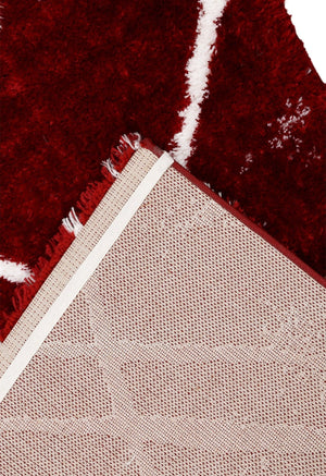 Red Modern Geometrical Design 5x7 Area Rug