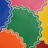 Solace Red & White Scalloped Faux Leather Placemat