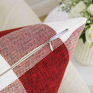 Pack of 1 buffalo-check throw pillow (cover and insert) size 18"x18 with 450g insert