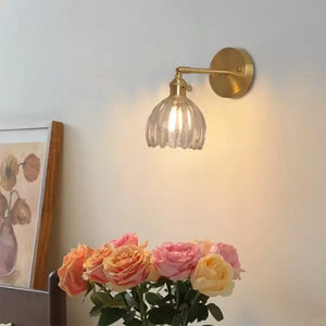 Tulip Glass Wall Lamp Retro Flower Bud Vintage Wall Light