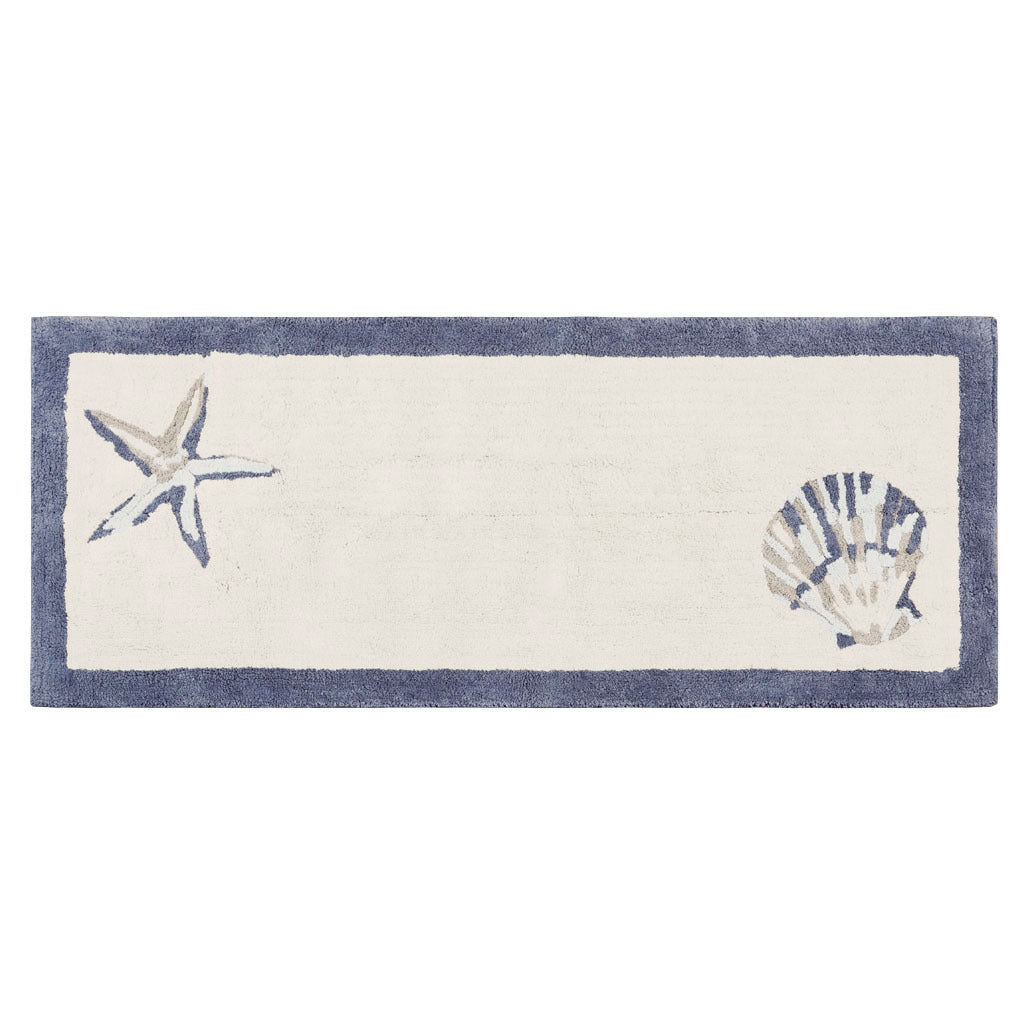 Reversible high pile tufted seashell bath rug 24"x 60" - Tuesday Morning - Bathroom Rugs