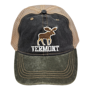 Two Tone Cap Vermont Moose - Green/Blue