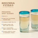 Primavera recycled shot glass set of 4 by twine living