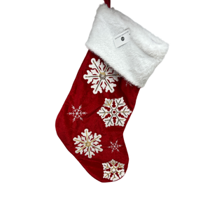 Red Snowflake Stocking