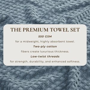 Cotton Diamond Waffle Weave Bath Towel Set - Grayson Collection
