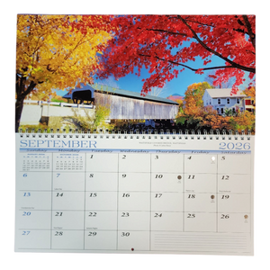 2026 Covered Bridges Panoramic Wall Calendar