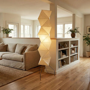 Origami Paper Floor Lamp 74" Rhombus Japanese Style E26 Light
