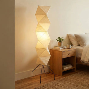Origami Paper Floor Lamp 74" Rhombus Japanese Style E26 Light