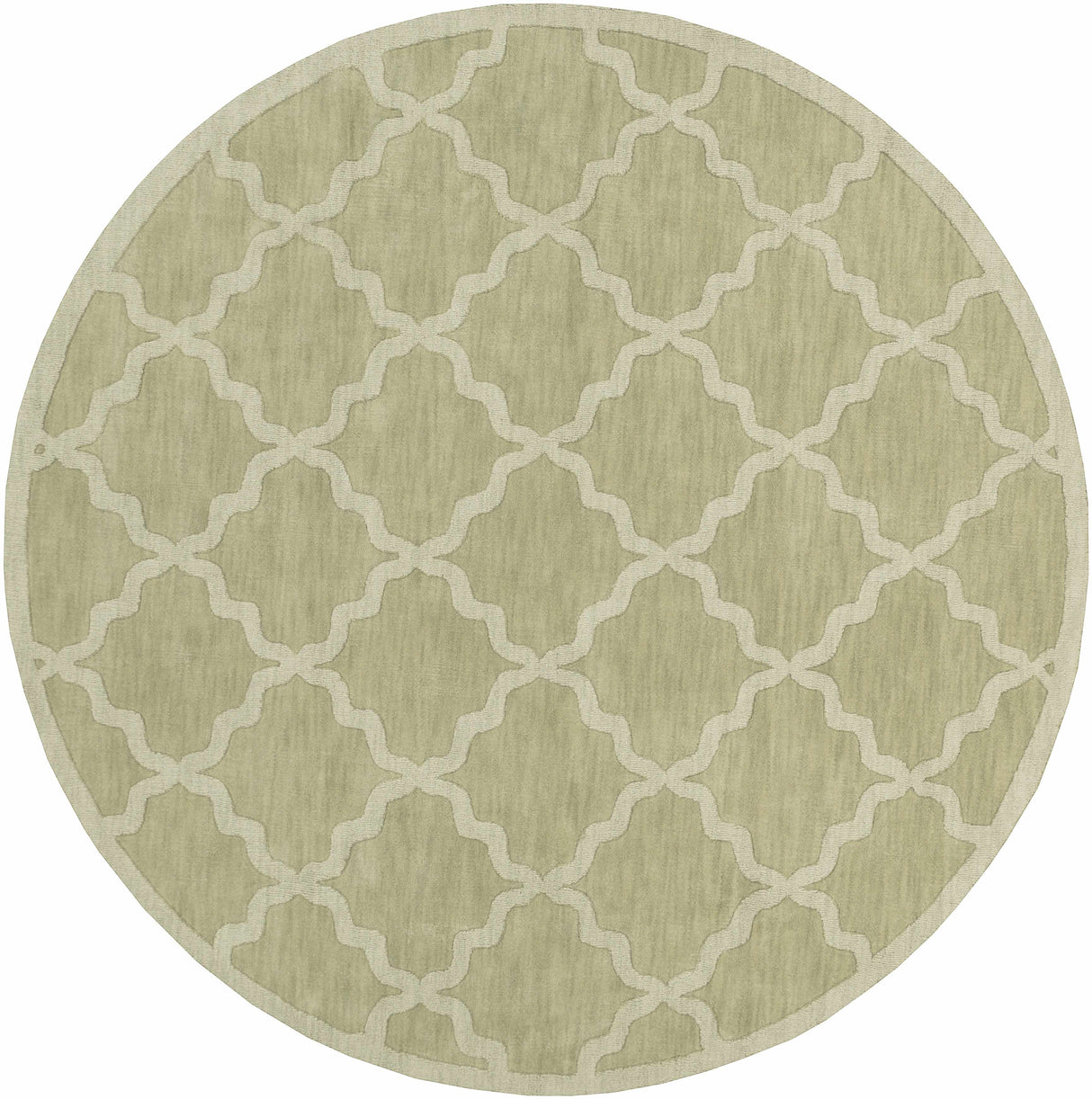Rialto Olive Green Embossed Wool Rug - Clearance