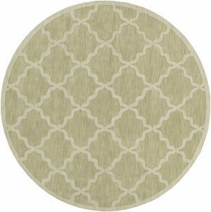 Rialto Olive Green Embossed Wool Rug - Clearance
