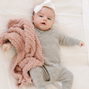 Ribbed Bamboni Mini Baby Blanket