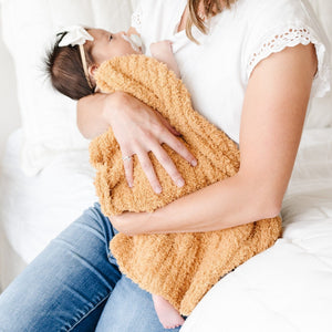 Ribbed Bamboni Mini Baby Blanket
