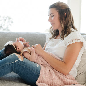 Ribbed Bamboni Mini Baby Blanket