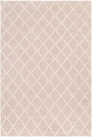 Riceville Pink Trellis Wool&Viscose Rug - Clearance