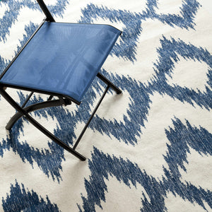 Oradell Blue Ikat Wool Rug - Clearance