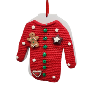 Claydough 'Icing' Ugly Sweater - Red