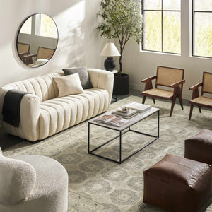 Round Mirror with Black Aluminum Frame