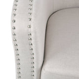 Riverbed Upholstered Swivel Chair with Nailhead Trim and Sloped Arms - Accent Chairs