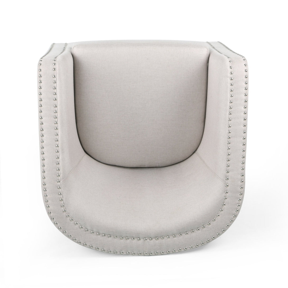 Riverbed Upholstered Swivel Chair with Nailhead Trim and Sloped Arms - Accent Chairs