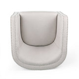 Riverbed Upholstered Swivel Chair with Nailhead Trim and Sloped Arms - Accent Chairs