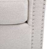 Riverbed Upholstered Swivel Chair with Nailhead Trim and Sloped Arms - Accent Chairs