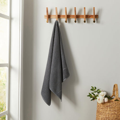 Cotton diamond waffle weave bath towel set - grayson collection