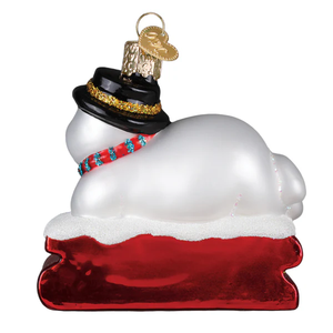2025 Snowman Ornament Glass Ornament