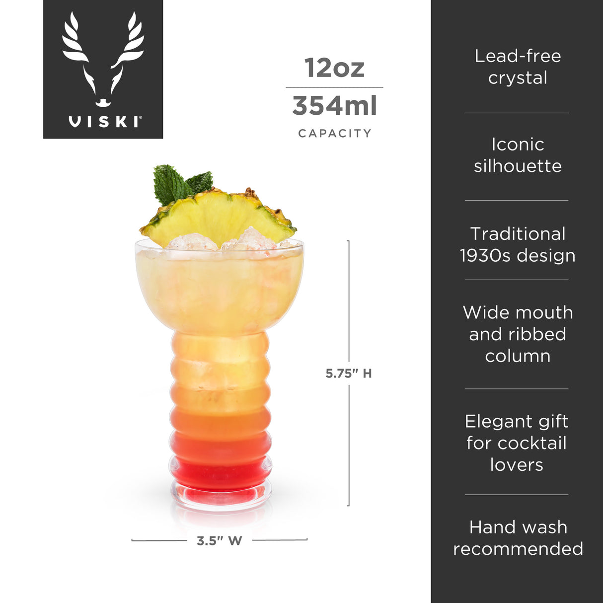Crystal pearl diver glasses by viski®