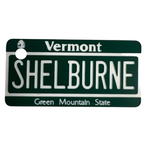 Shelburne Vermont License Plate Key Chain